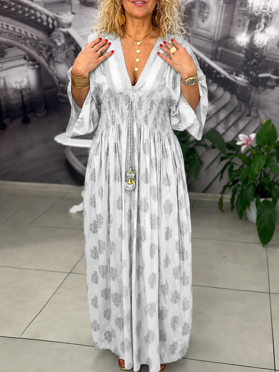 Leonie - Stilvolles, weit geschnittenes Maxikleid