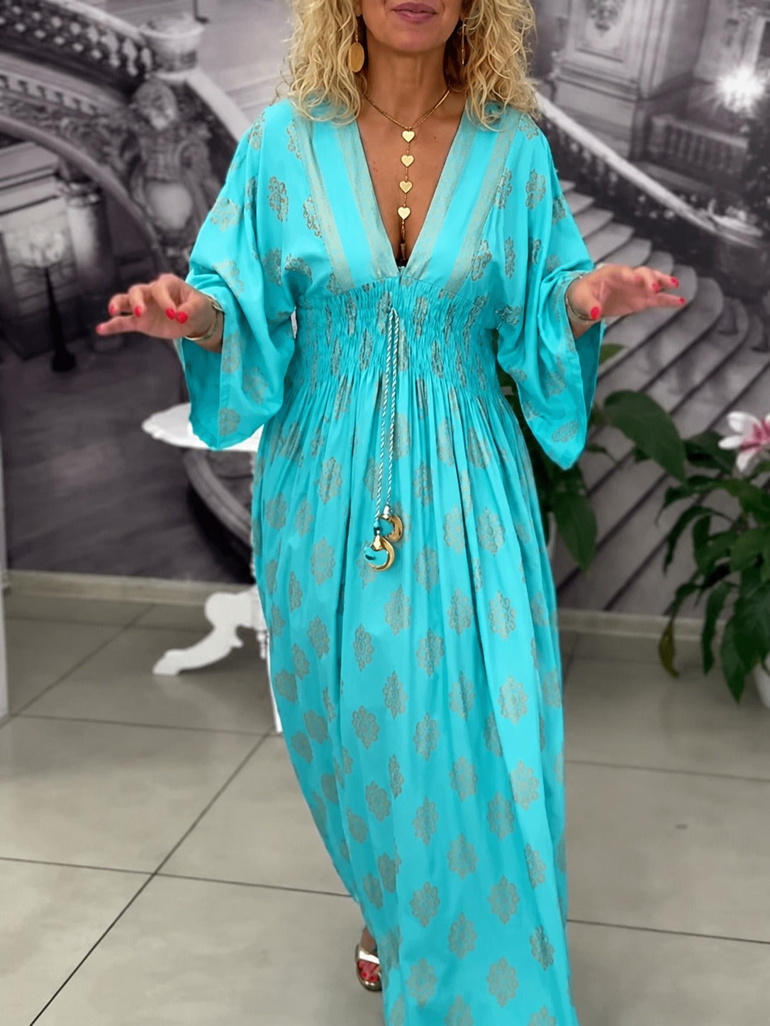Leonie - Stilvolles, weit geschnittenes Maxikleid
