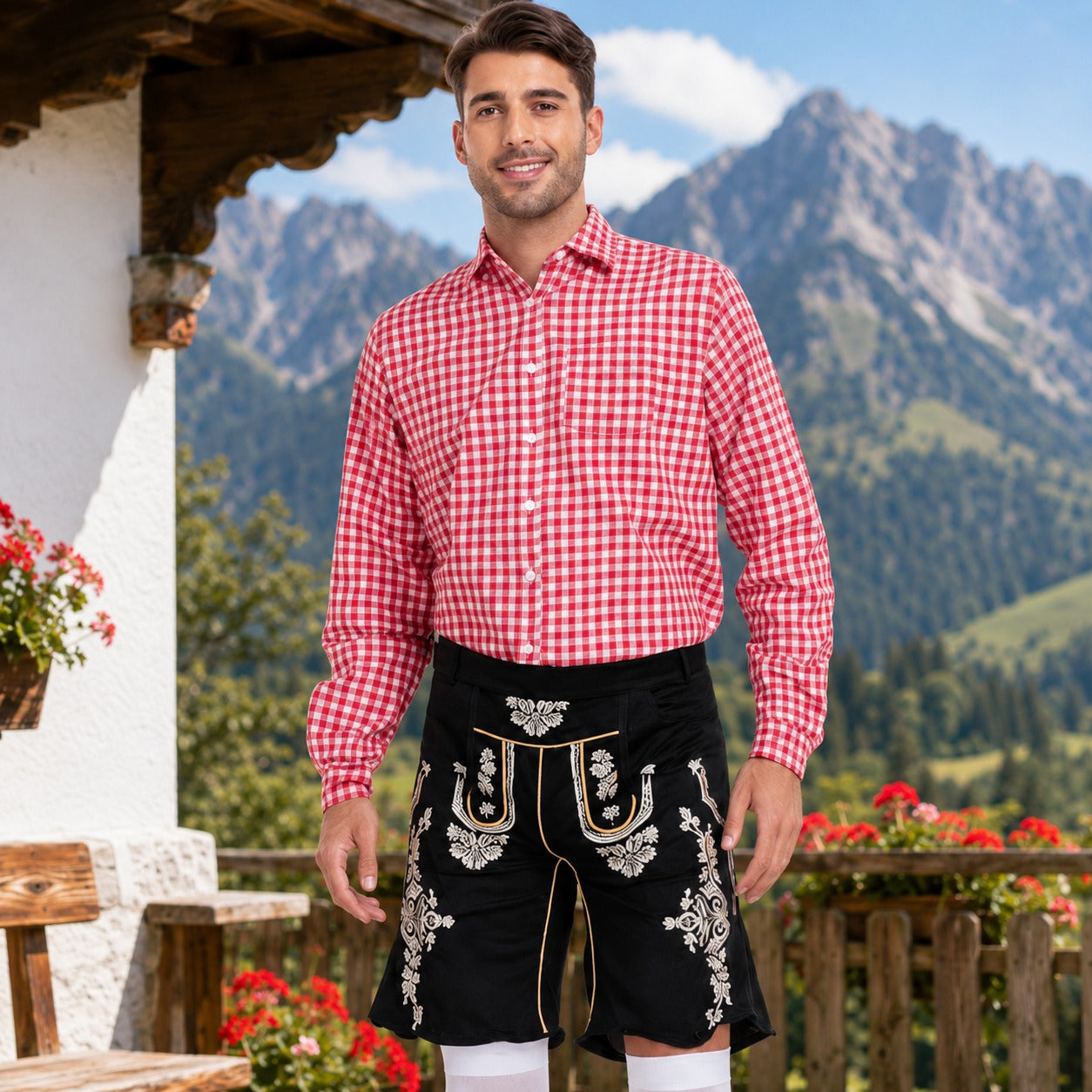 Alexis - Stilvolles Hemd mit Karomuster fürs Oktoberfest