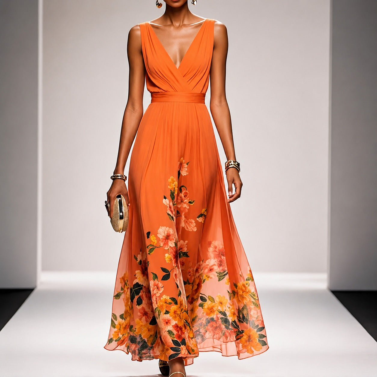 Tanisha - Maxi-Kleid mit Blumenmuster