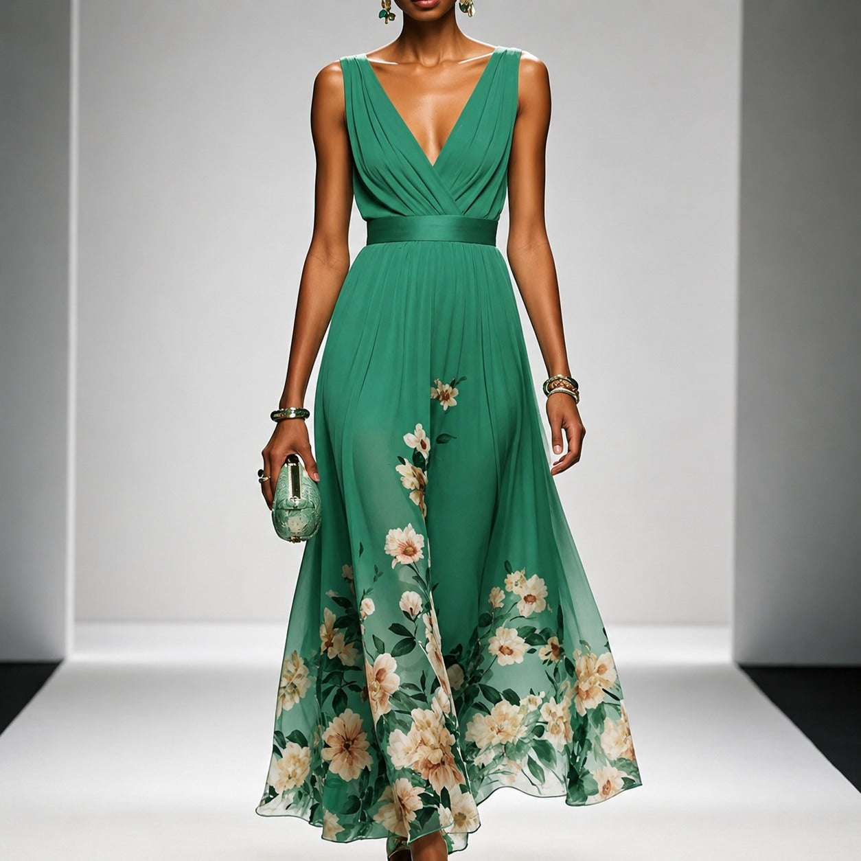Tanisha - Maxi-Kleid mit Blumenmuster