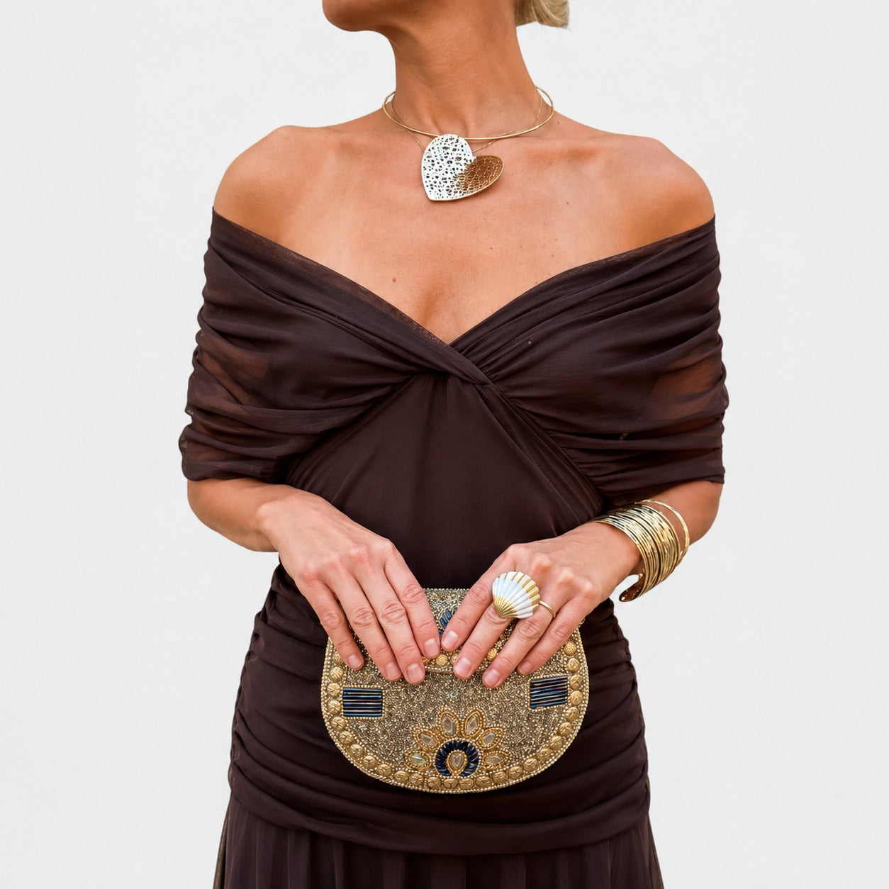 Bernice - Elegantes Maxikleid mit Faltenwurf