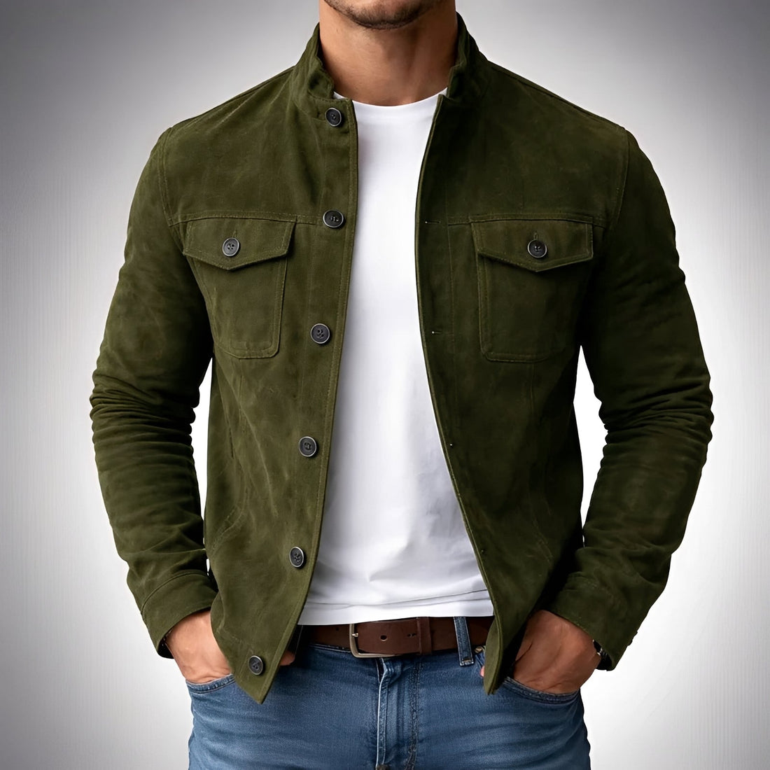 Gideon - Leichte Jacke mit Knopfverschluss