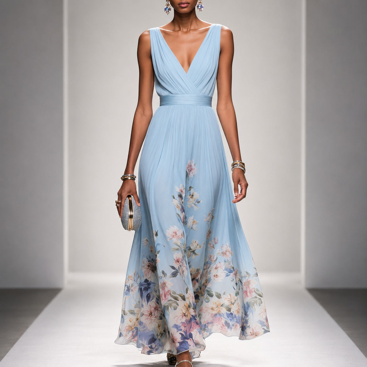 Tanisha - Maxi-Kleid mit Blumenmuster