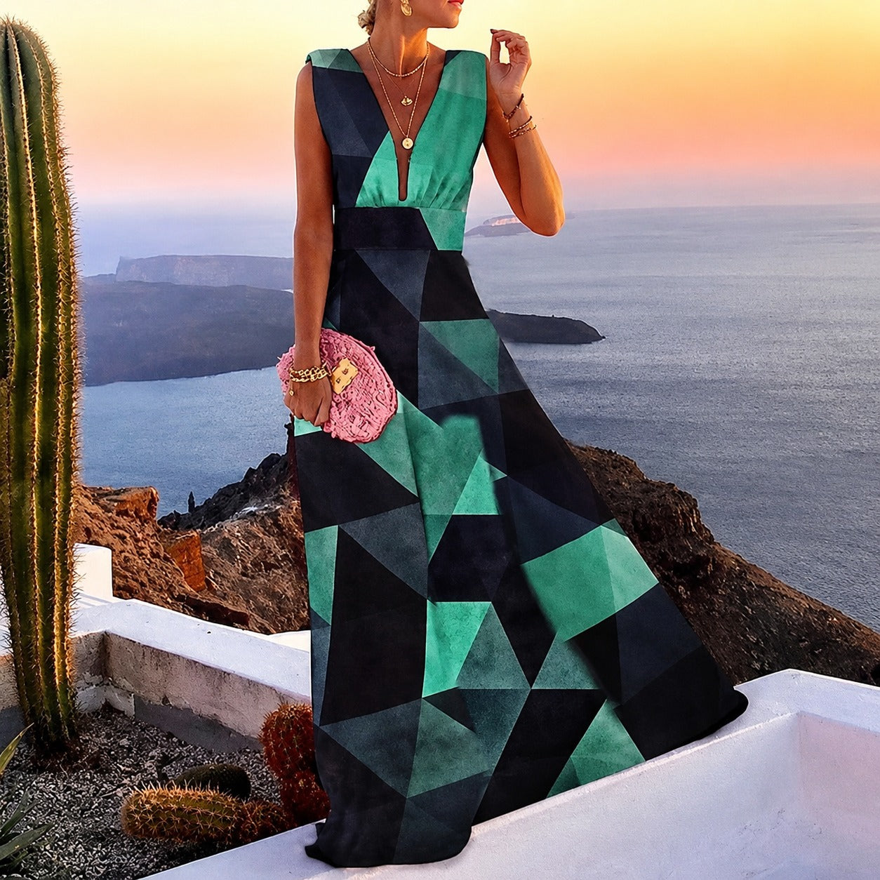 Kaylee - Elegantes ärmelloses Maxikleid