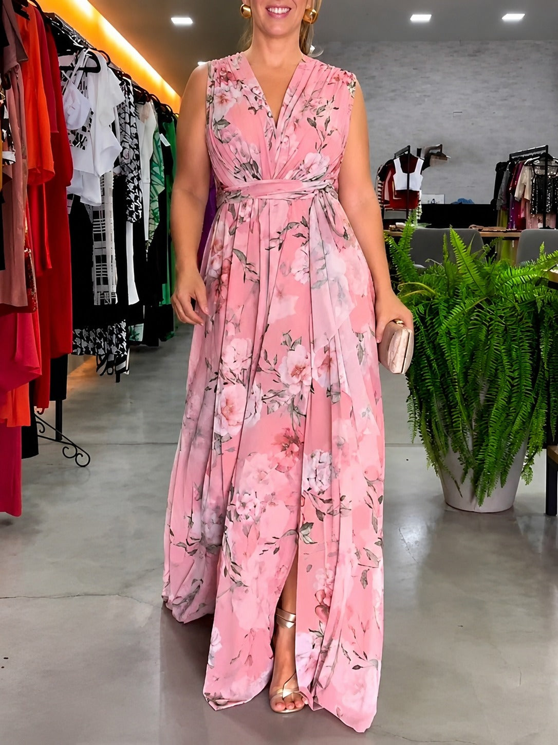 Hana - Luftiges ärmelloses Blumenkleid