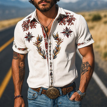 Marvin - Klassisches Shirt mit Stickereien