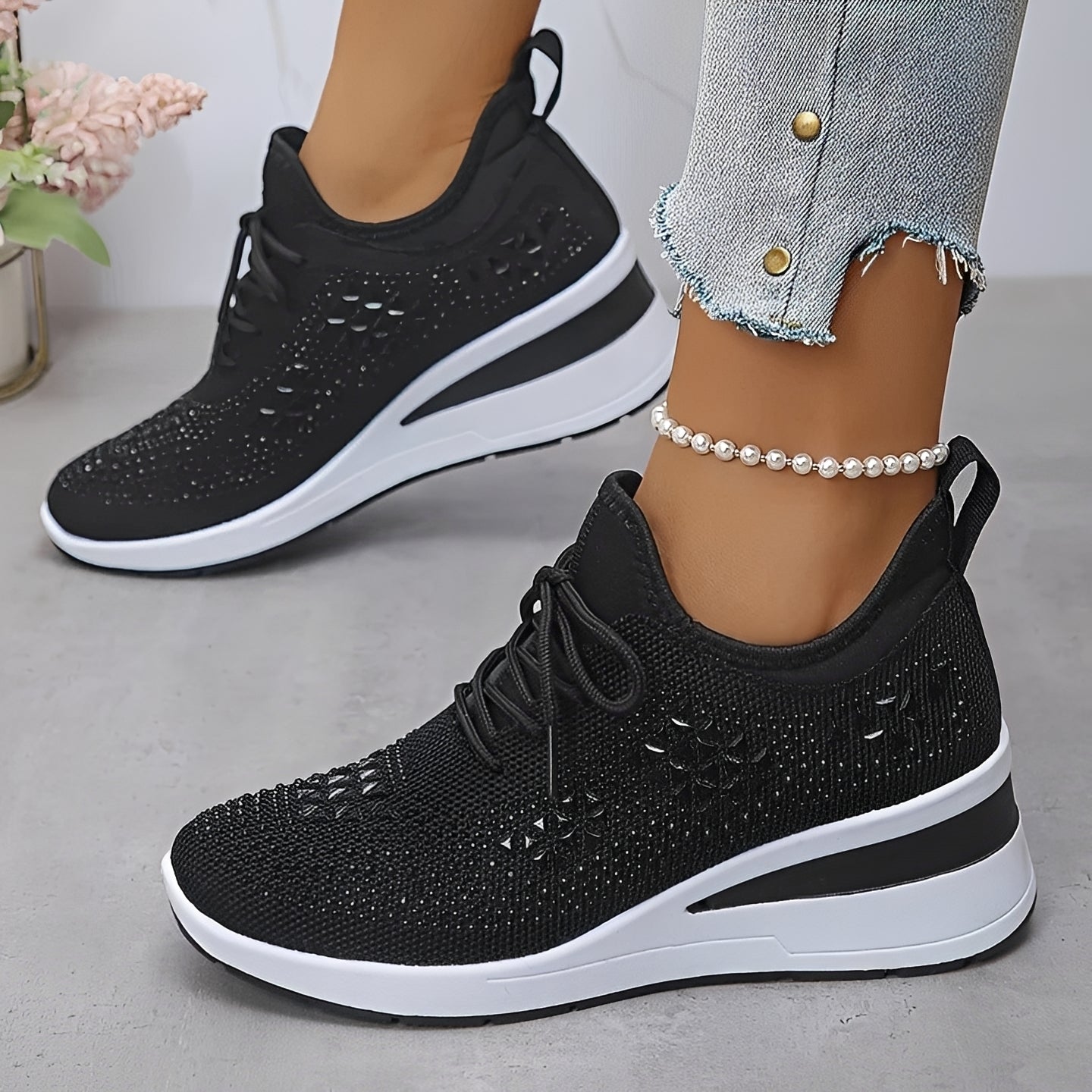 Elodie - Modische und bequeme Sneakers mit glänzenden Akzenten