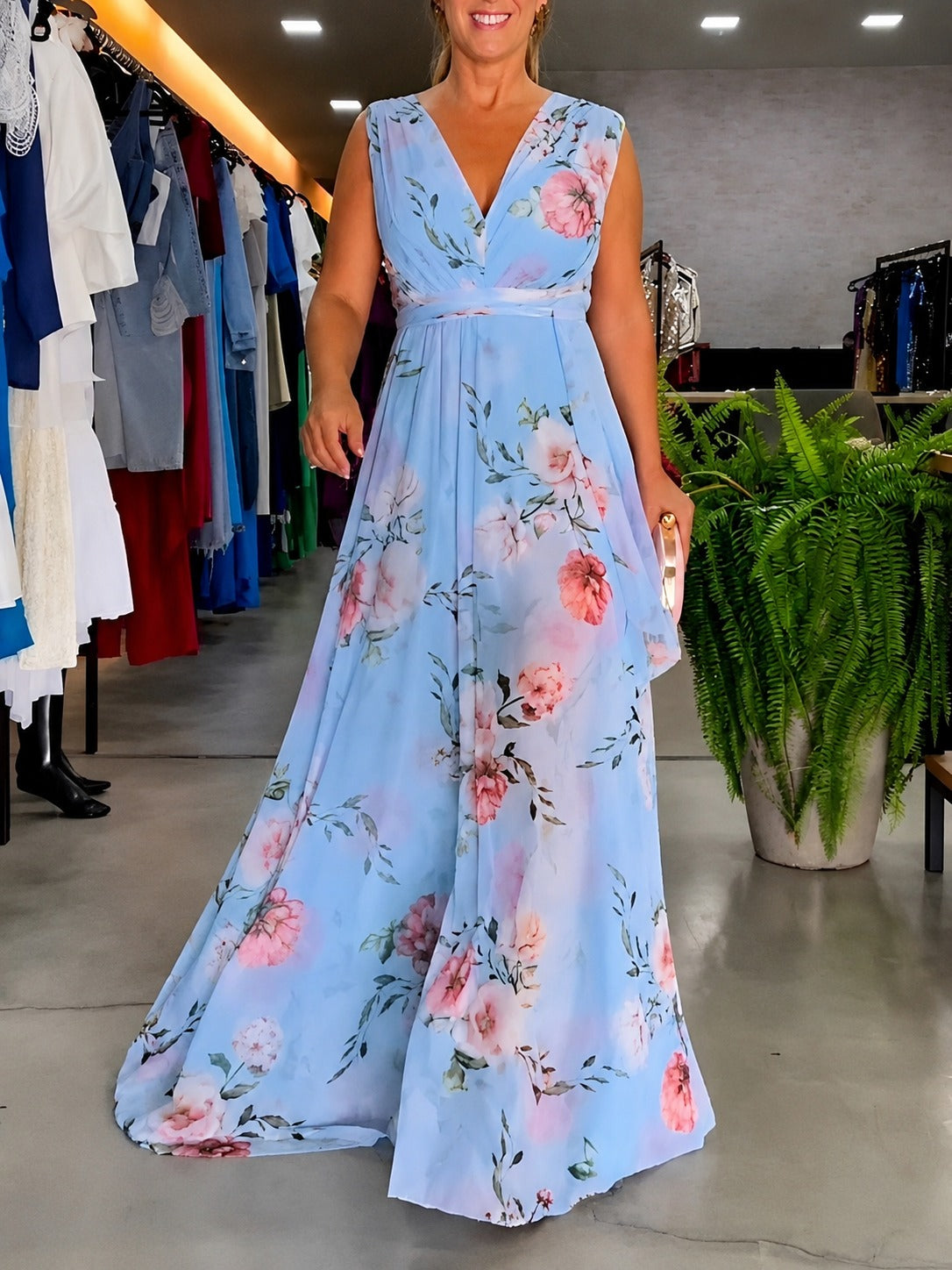 Hana - Luftiges ärmelloses Blumenkleid