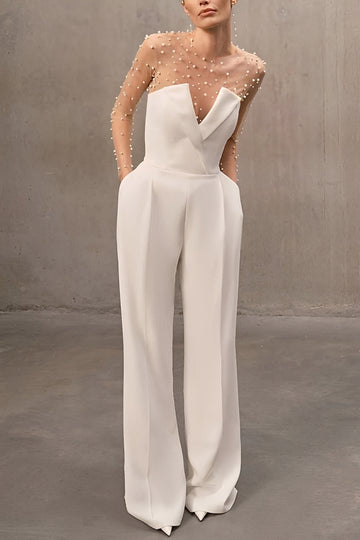 Nadine - Eleganter trägerloser Jumpsuit