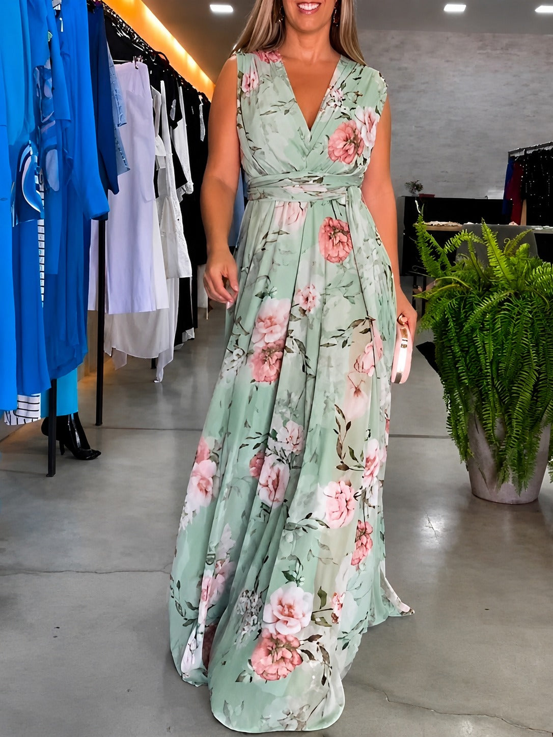 Hana - Luftiges ärmelloses Blumenkleid