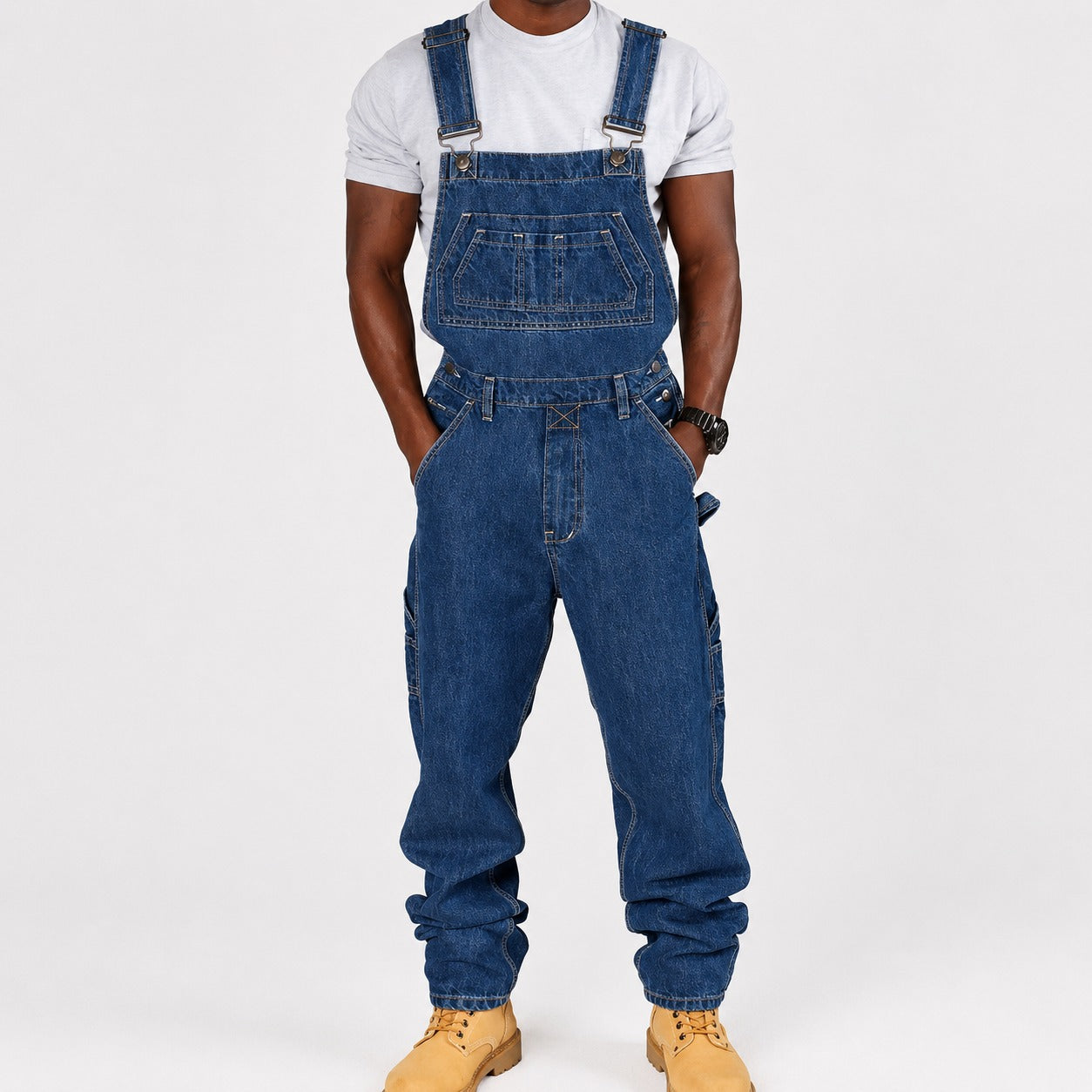Stefan - Trendige Cargo-Hose im used Look mit vielen Taschen
