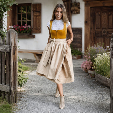 Jazmine - Traditionelles Oktoberfest-Kleid mit kurzen Ärmeln