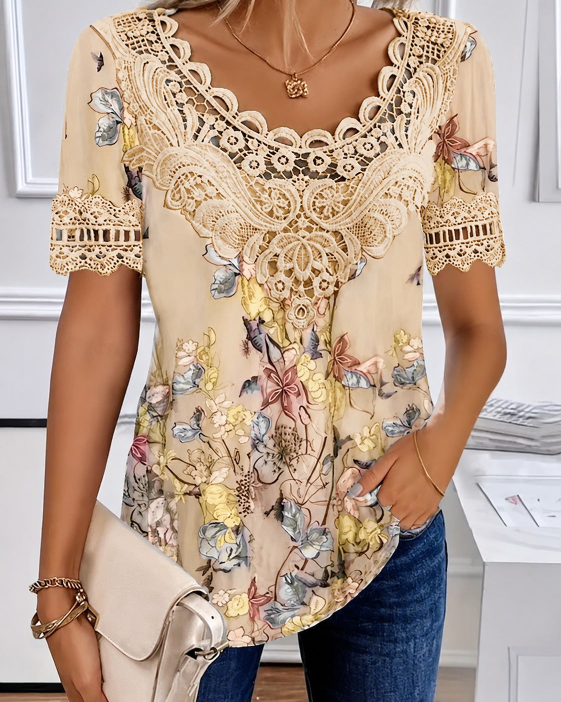 Leah - Elegante Bluse mit Blumenmuster