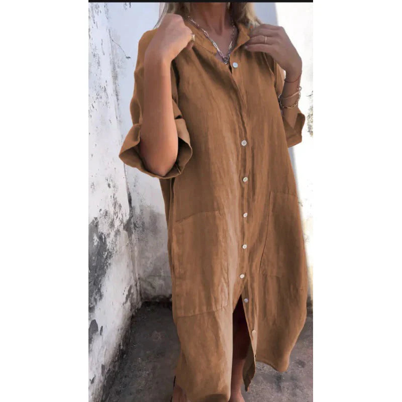 Valerie – Entspanntes Damen Hemdblusenkleid