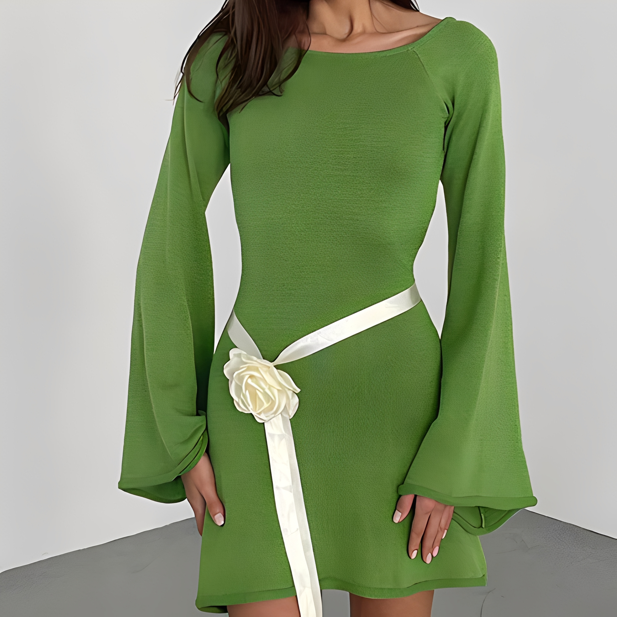 Aryana - Stilvolles Sommerkleid mit langen Ärmeln für Damen