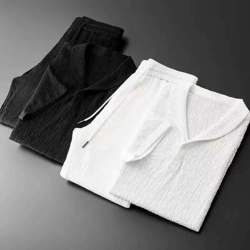 Luca - kurzärmeliges Shirt mit Hose und elastischem Taillenbund