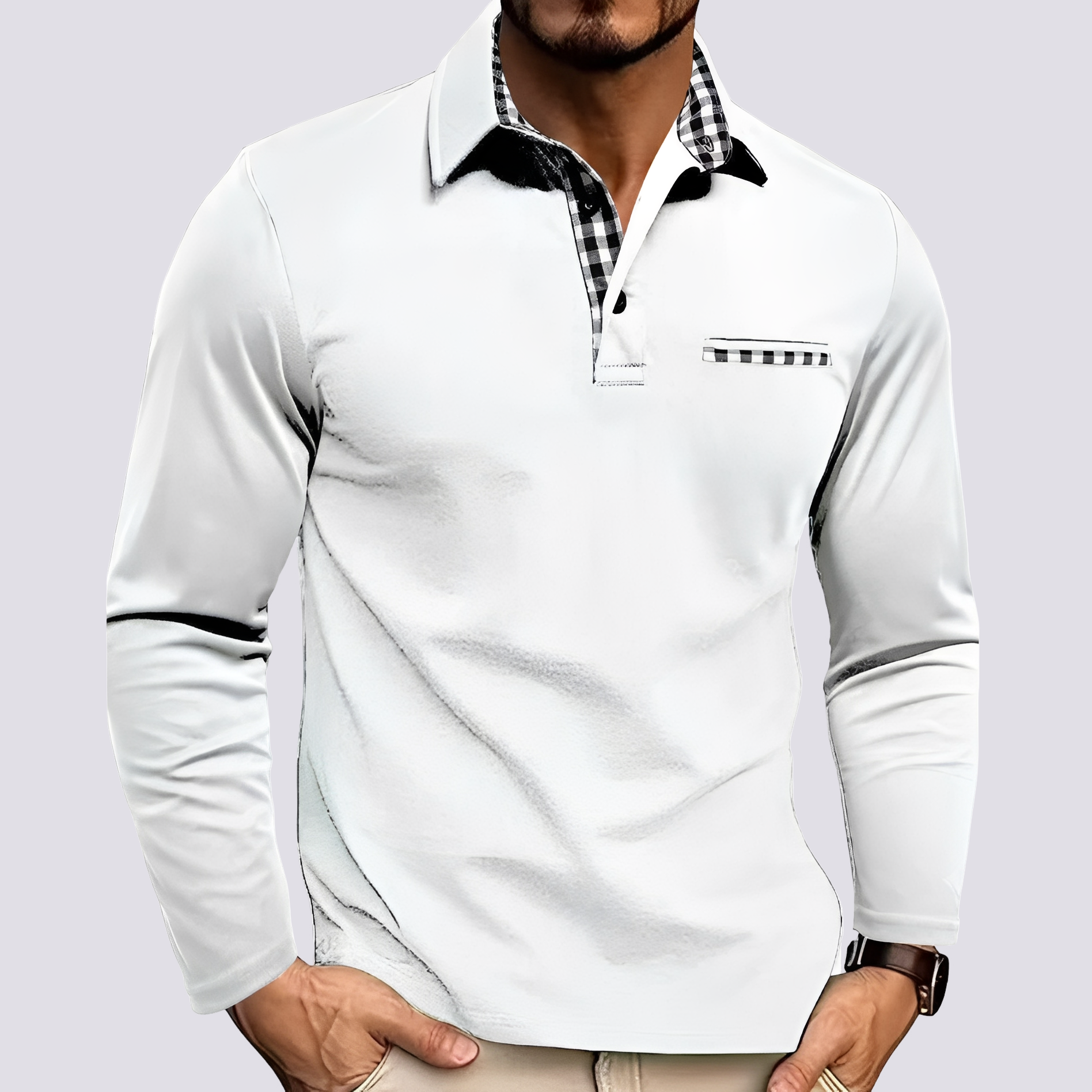 Mark – Poloshirt für Herren – Lässiges Langarmshirt