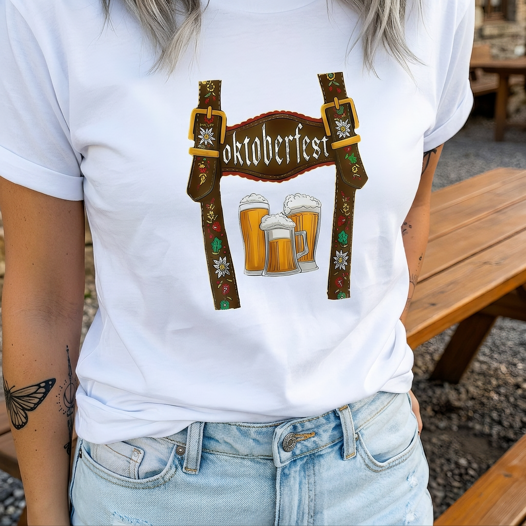 Olivia - Komfortables Oktoberfest-T-Shirt mit Design