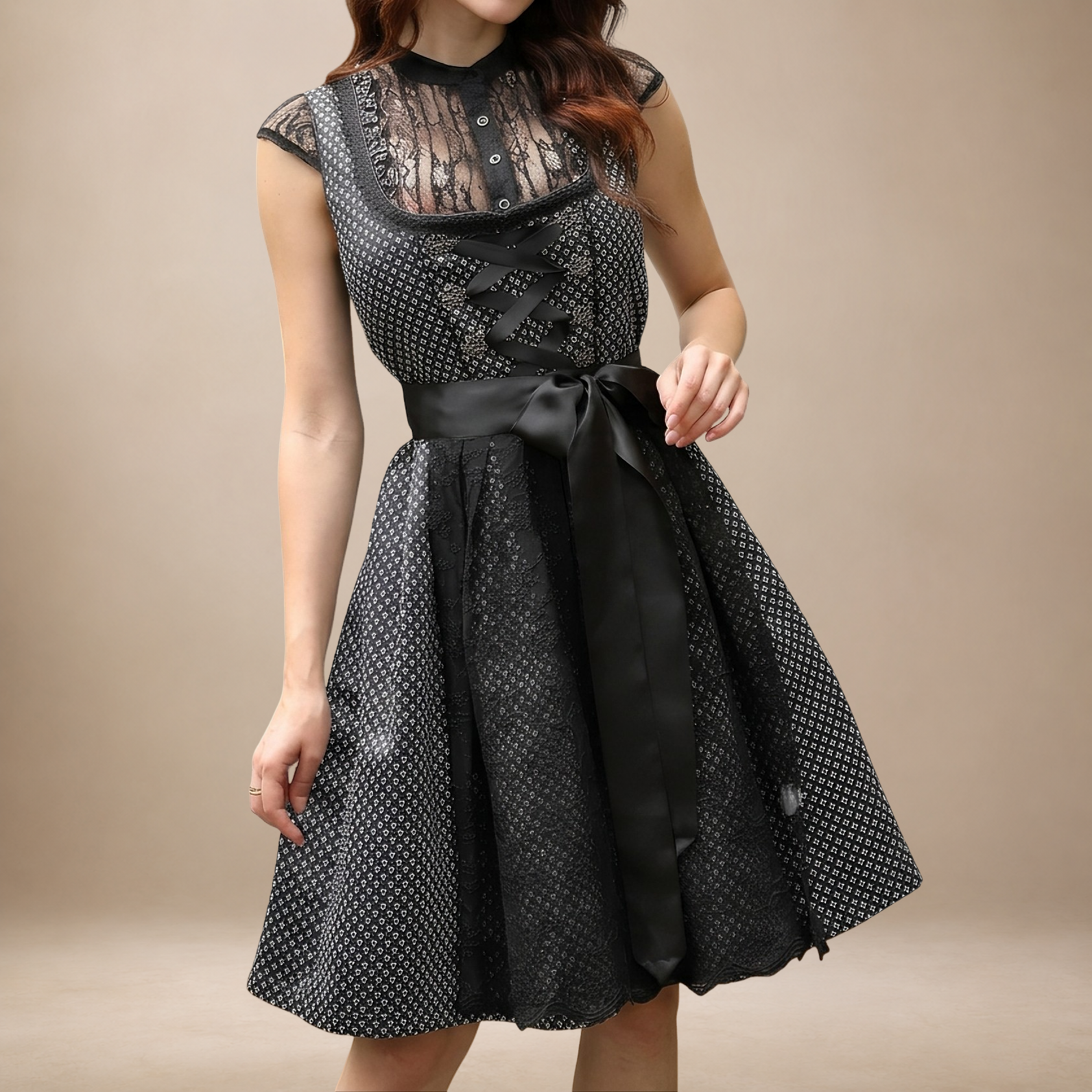 Yasmine - Elegantes kurzes Dirndl für das Oktoberfest