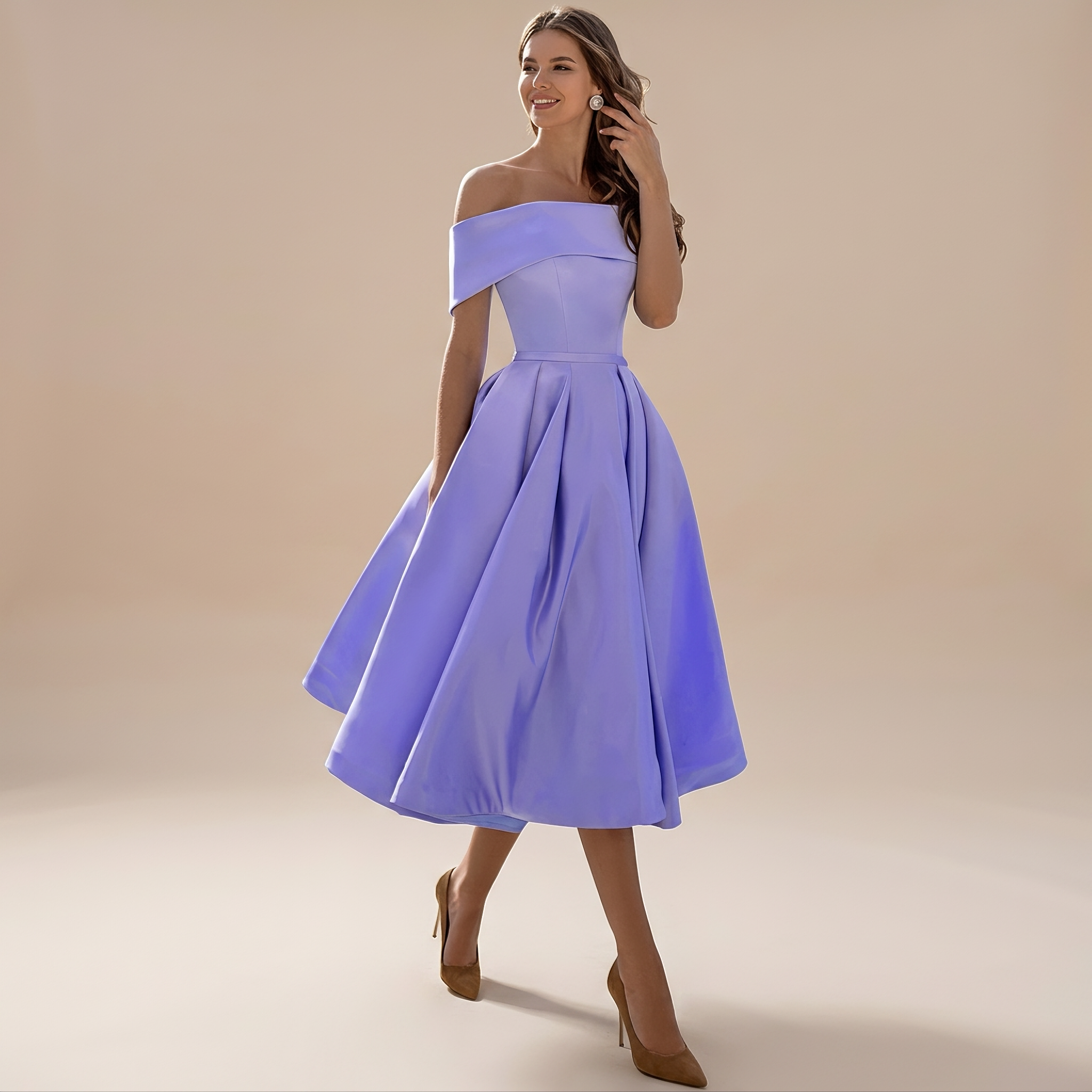 Erika - Elegantes Kleid mit freien Schultern