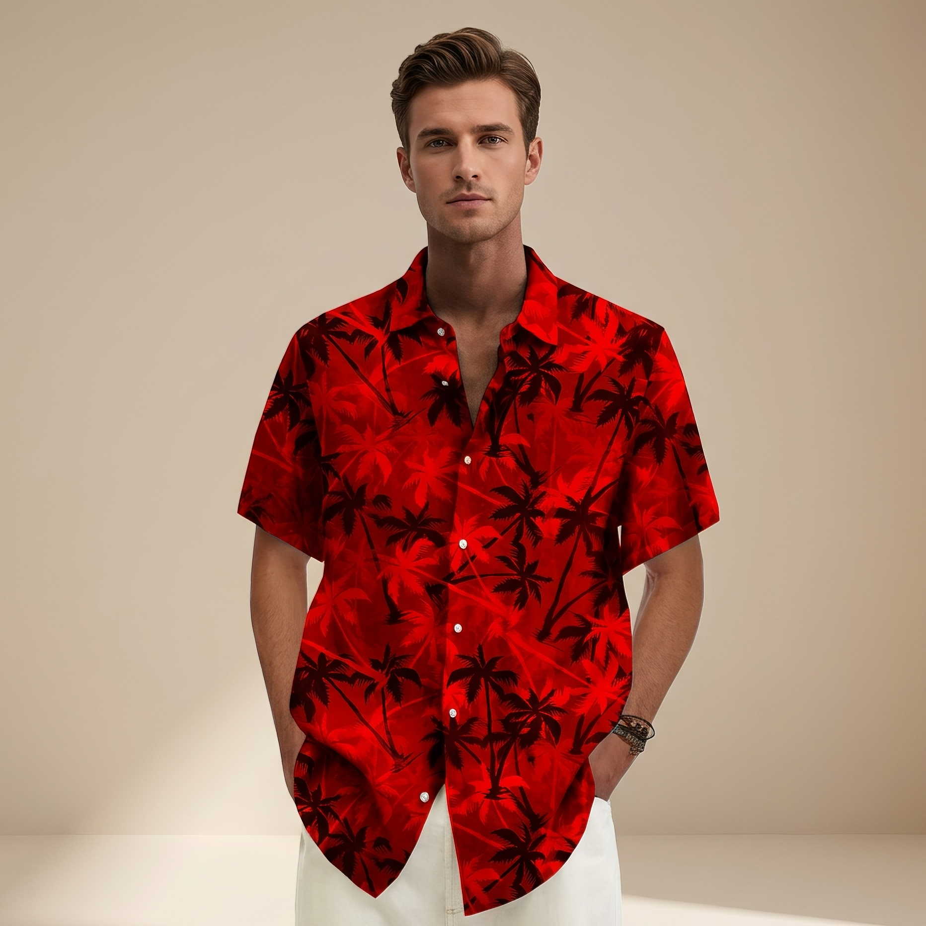 Jenson - Shirt mit tropischem Design