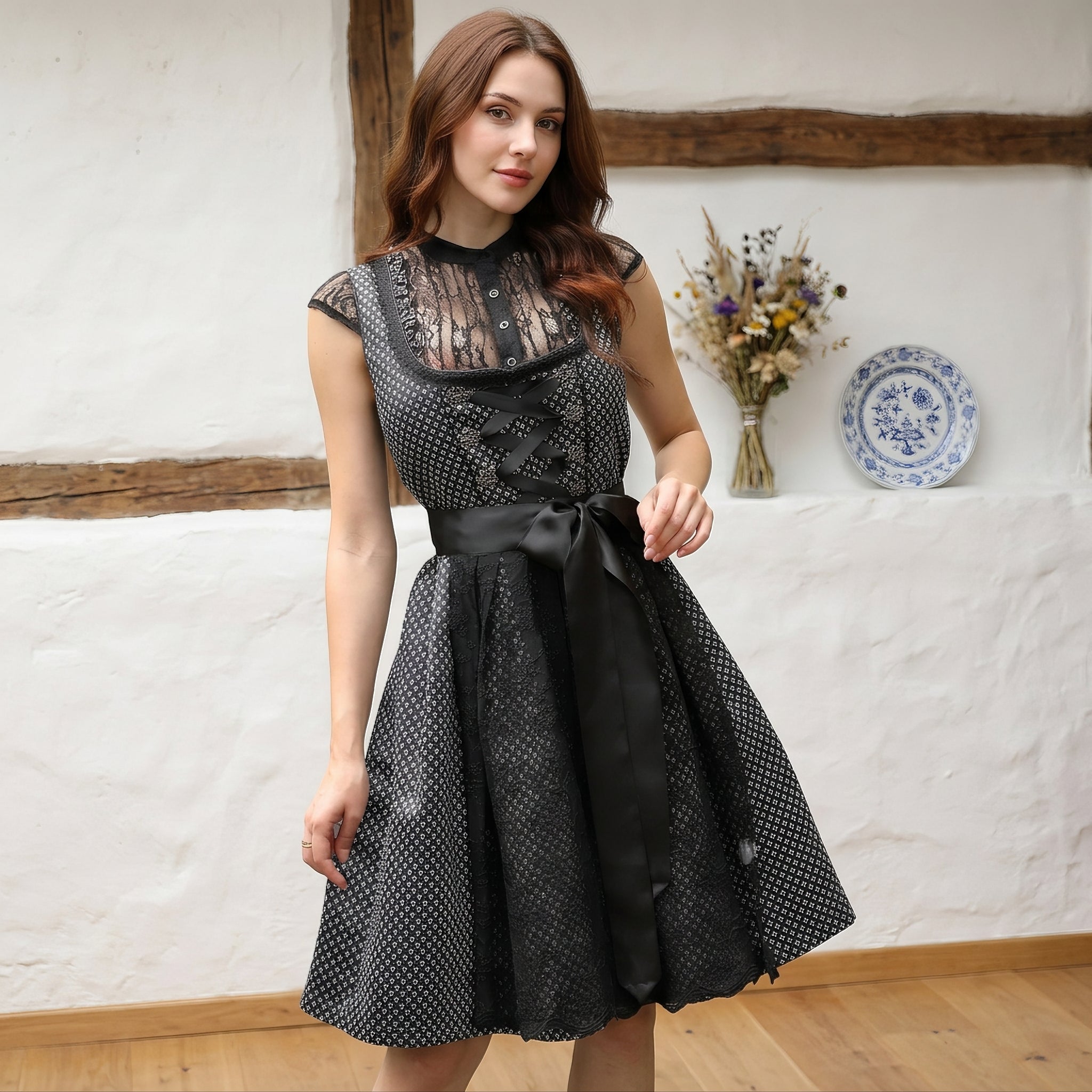 Yasmine - Elegantes kurzes Dirndl für das Oktoberfest