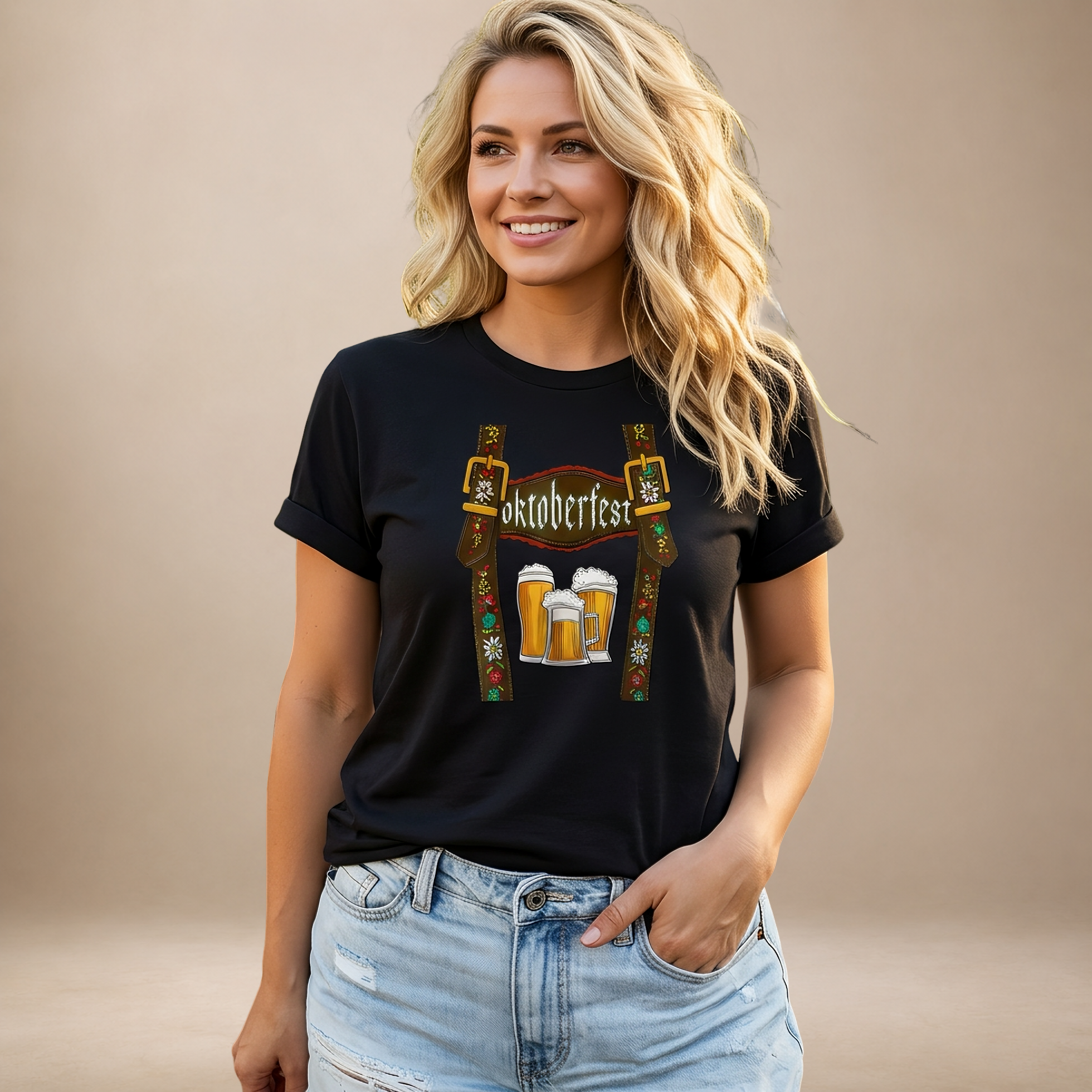 Olivia - Komfortables Oktoberfest-T-Shirt mit Design