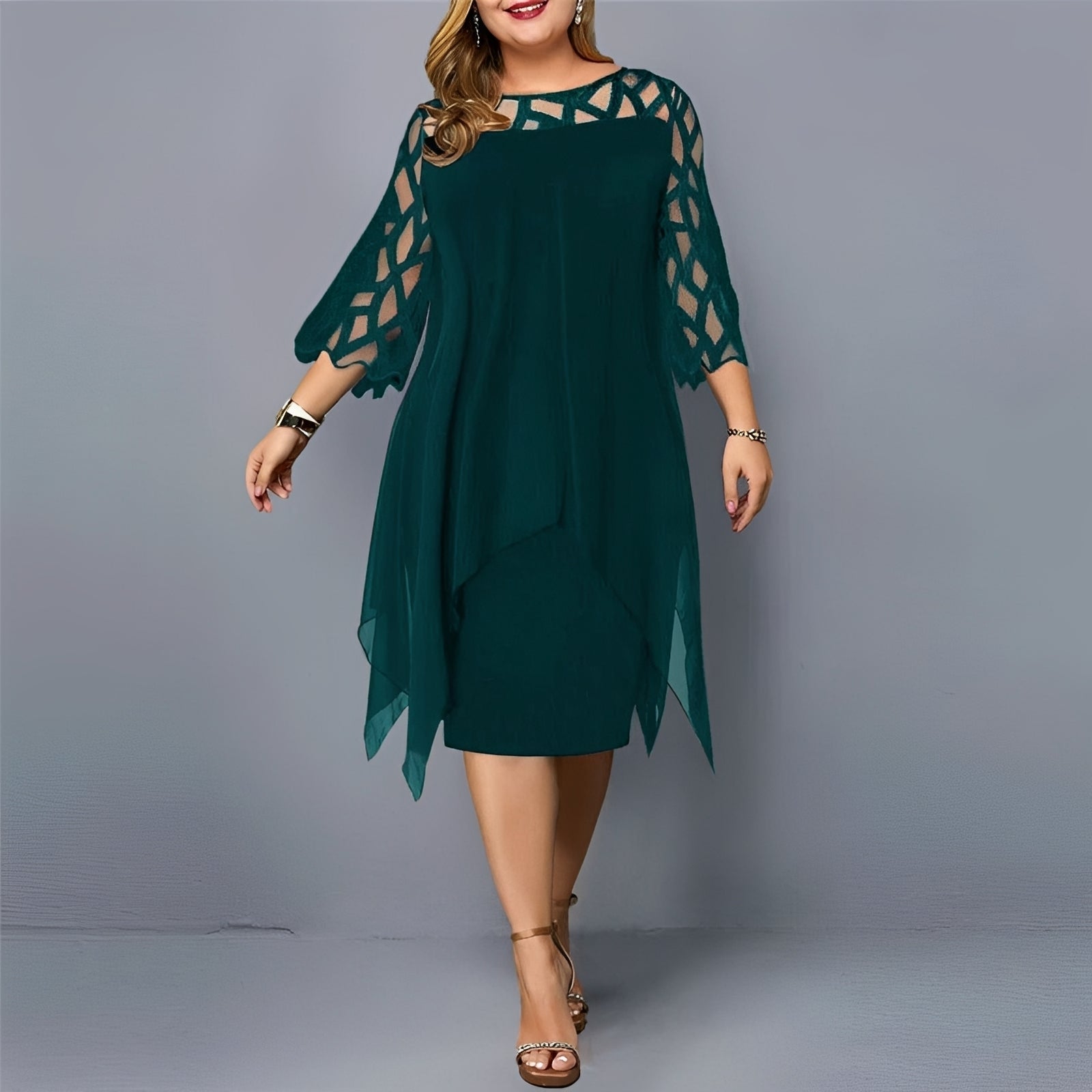 Eleanor - Elegantes Midikleid aus Chiffon