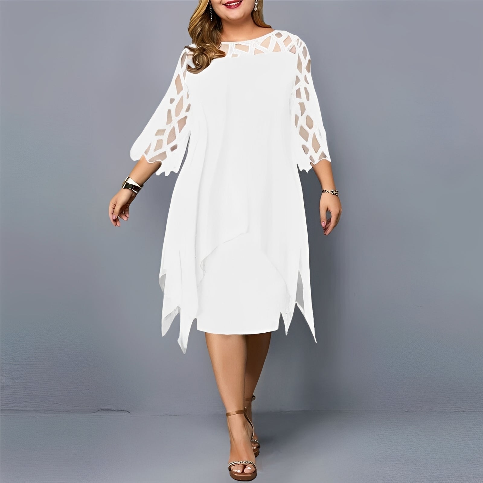 Eleanor - Elegantes Midikleid aus Chiffon