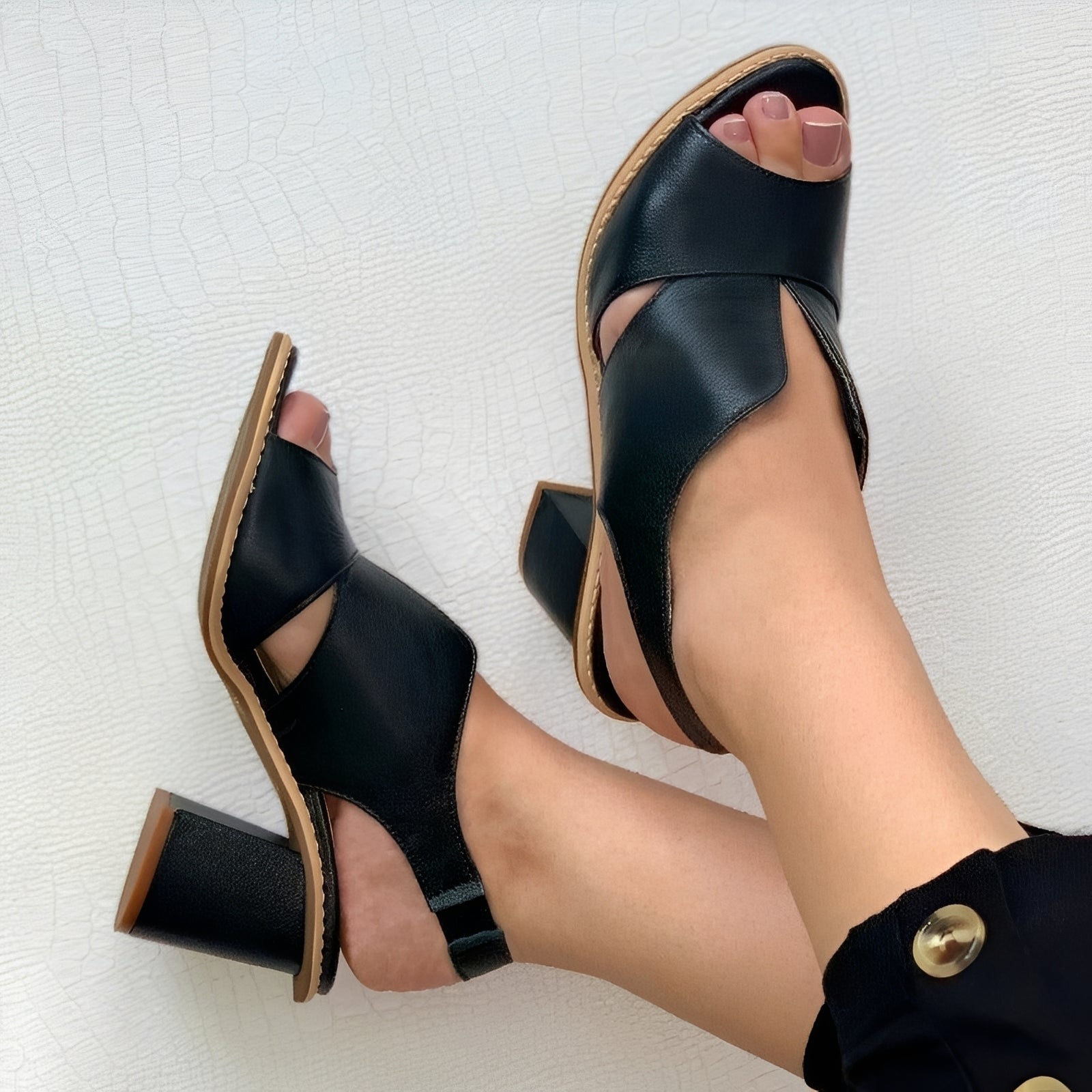 Anita - Trendige Peeptoe-Sandalen