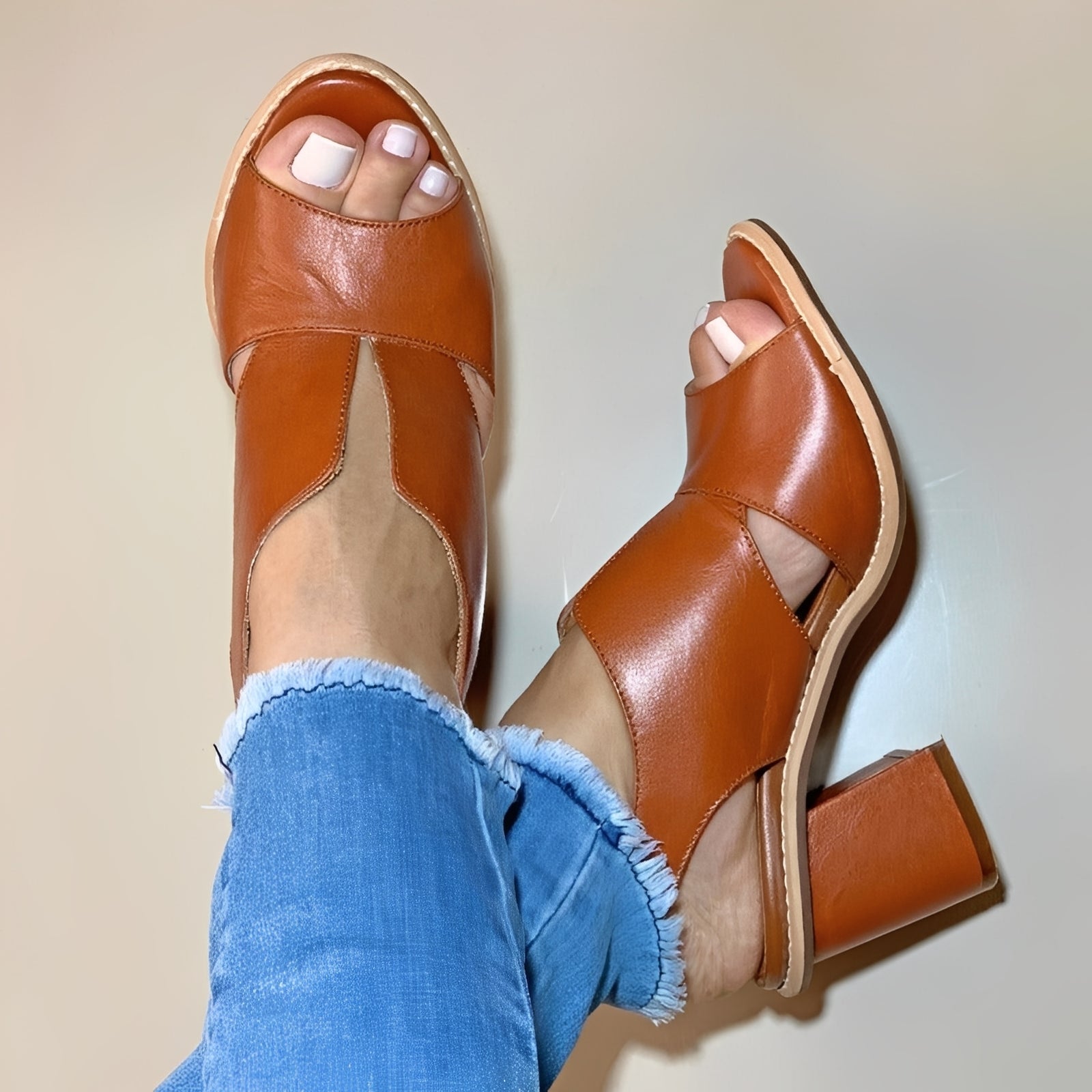 Anita - Trendige Peeptoe-Sandalen