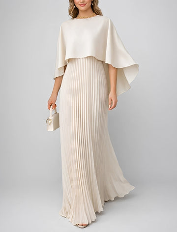 Zuzanna - Schickes Maxikleid mit Falten aus Chiffon