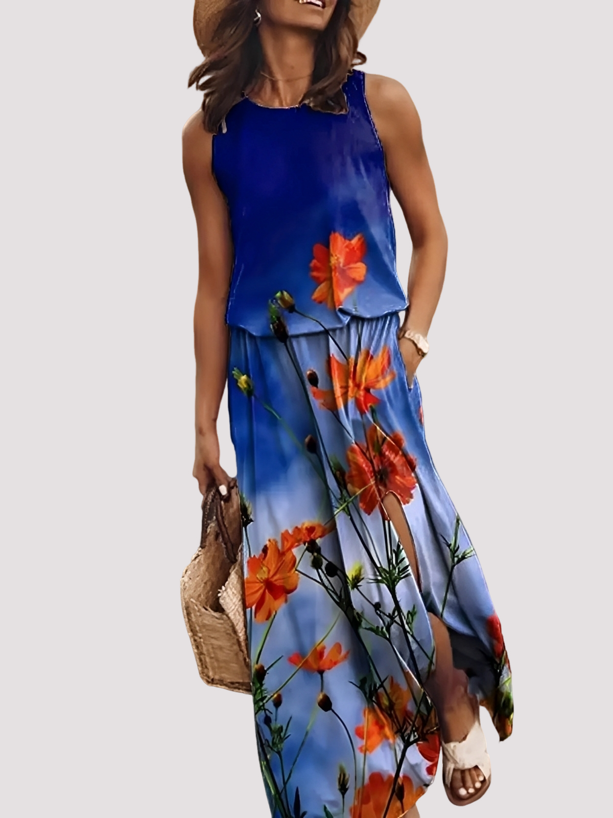 Halle - Elegantes, ärmelloses Damen-Maxikleid