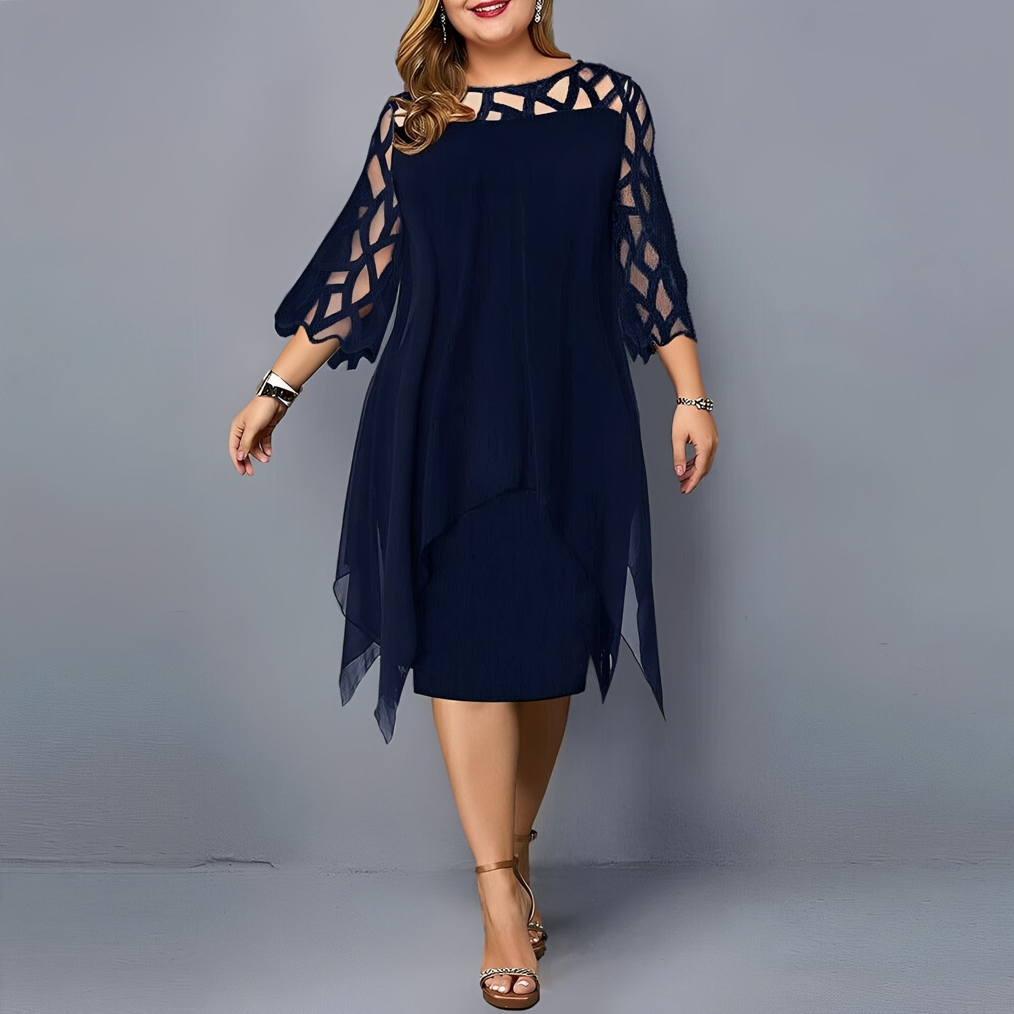 Eleanor - Elegantes Midikleid aus Chiffon