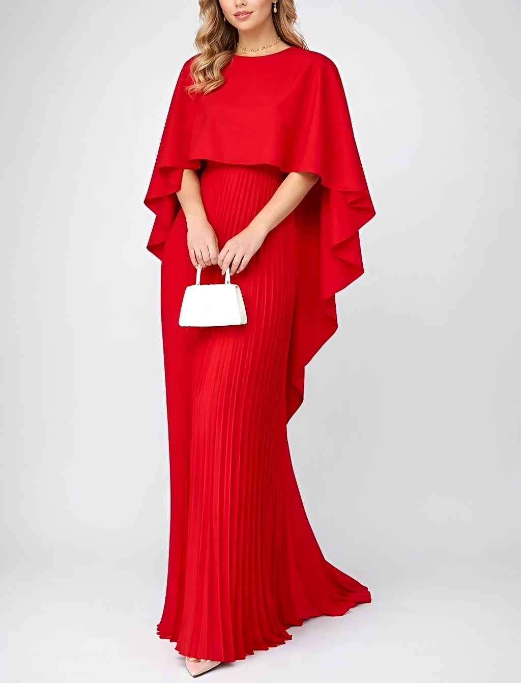 Zuzanna - Schickes Maxikleid mit Falten aus Chiffon