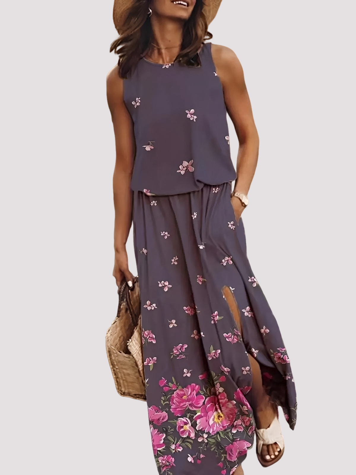 Halle - Elegantes, ärmelloses Damen-Maxikleid