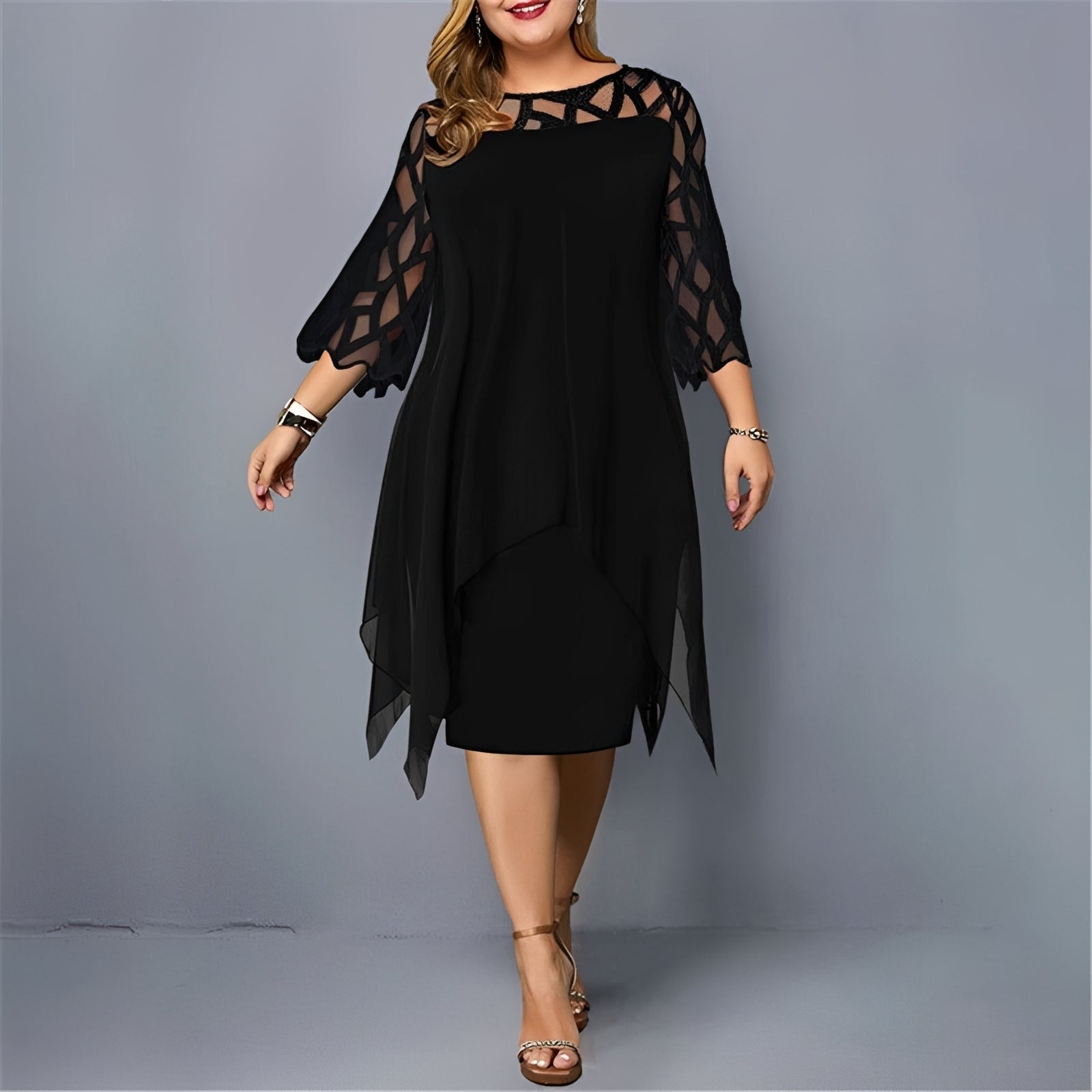 Eleanor - Elegantes Midikleid aus Chiffon