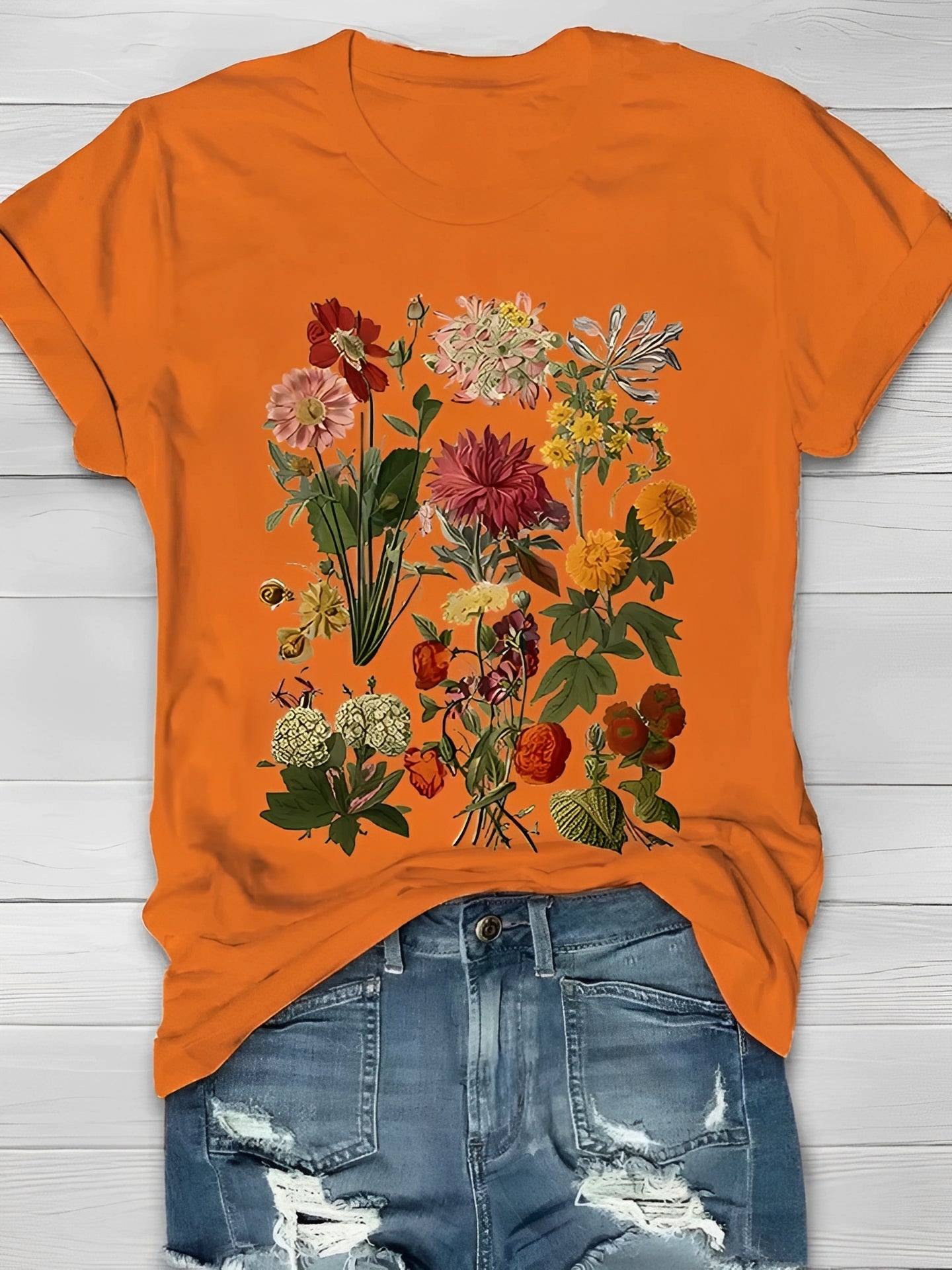 Annalise - Elegantes Damen-T-Shirt mit Blumenmuster