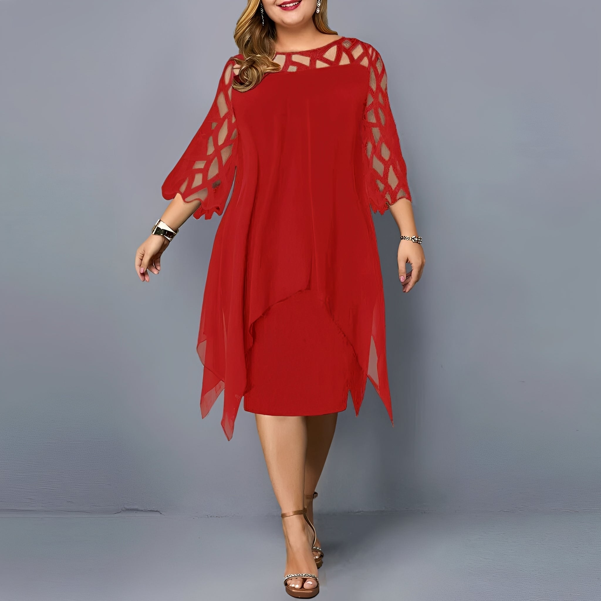 Eleanor - Elegantes Midikleid aus Chiffon