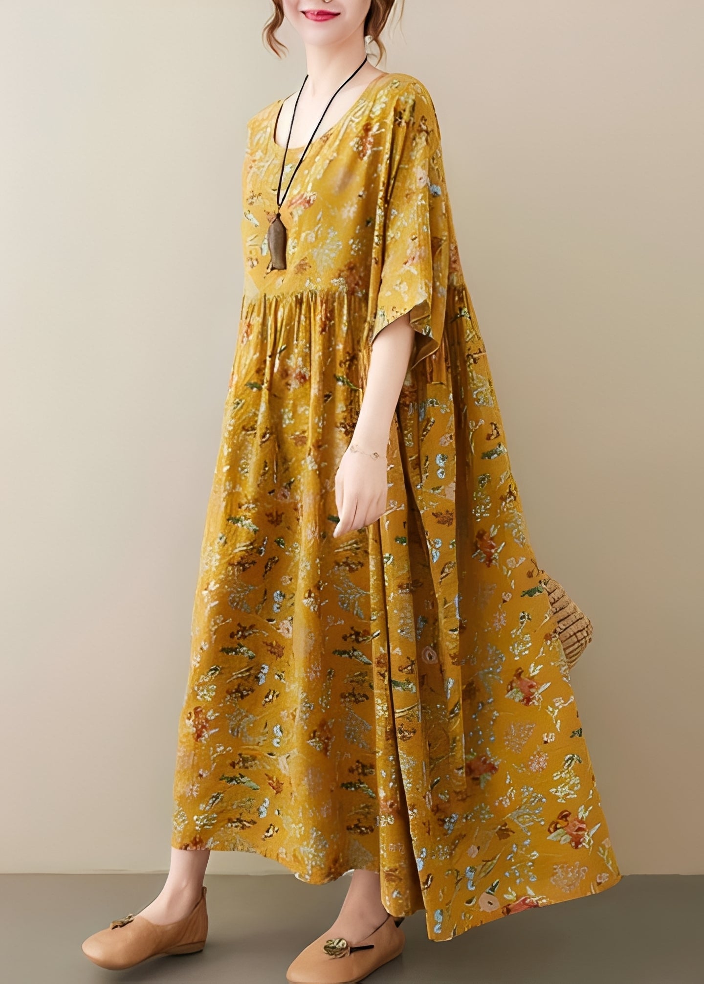 Mariam - Stilvolles, locker geschnittenes Damenkleid mit weitem Rock