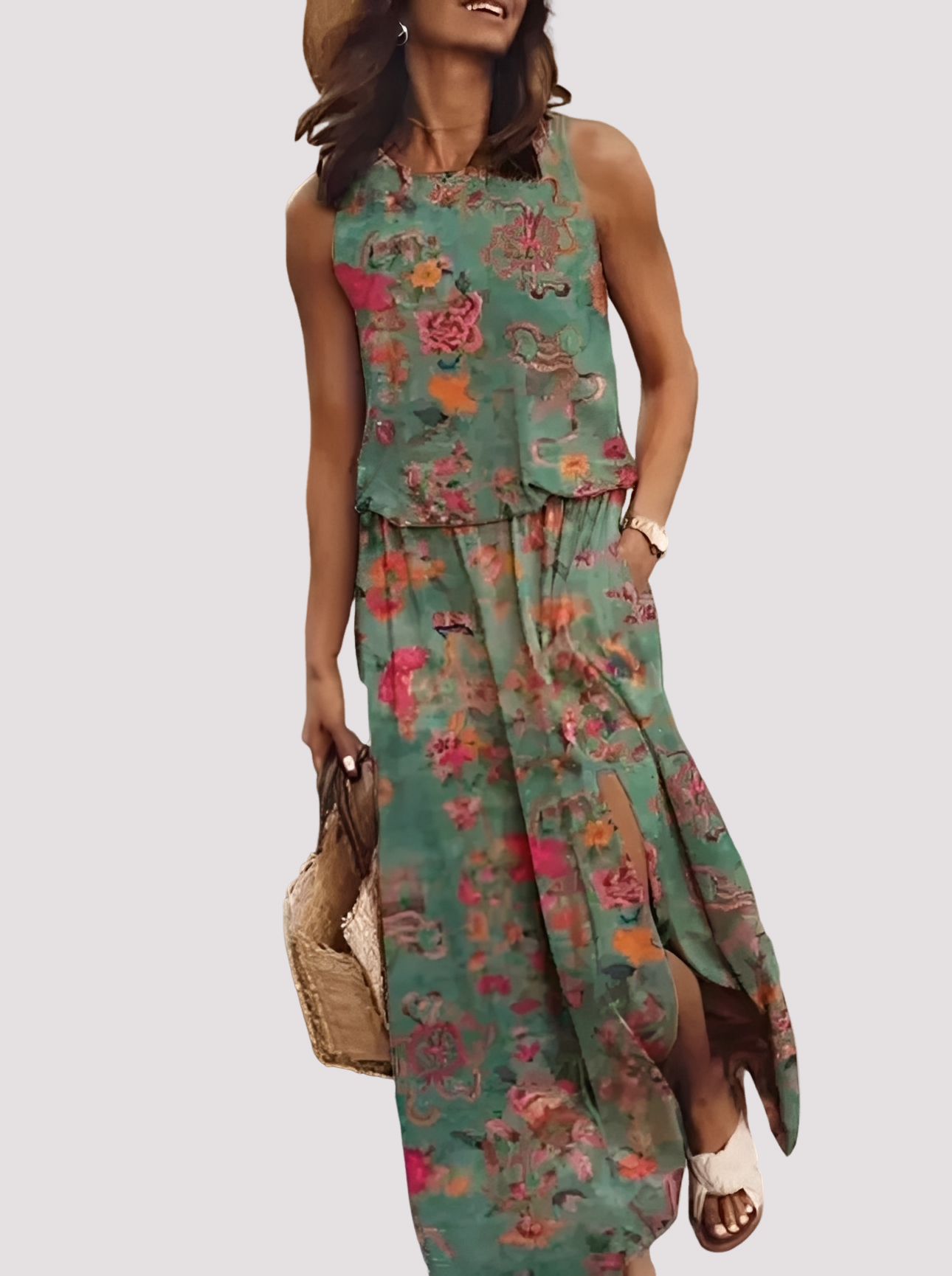 Halle - Elegantes, ärmelloses Damen-Maxikleid