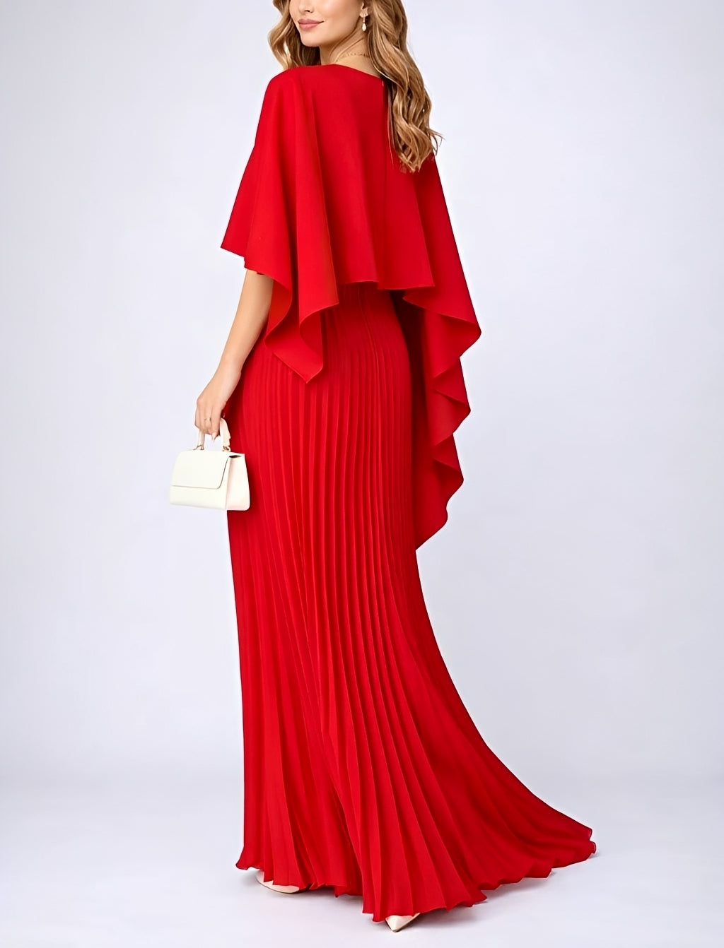 Zuzanna - Schickes Maxikleid mit Falten aus Chiffon