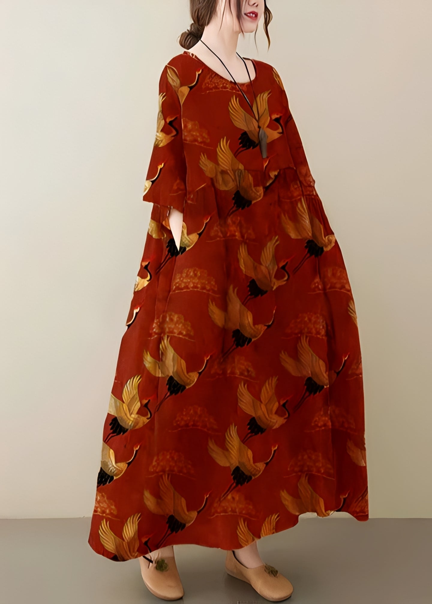 Mariam - Stilvolles, locker geschnittenes Damenkleid mit weitem Rock