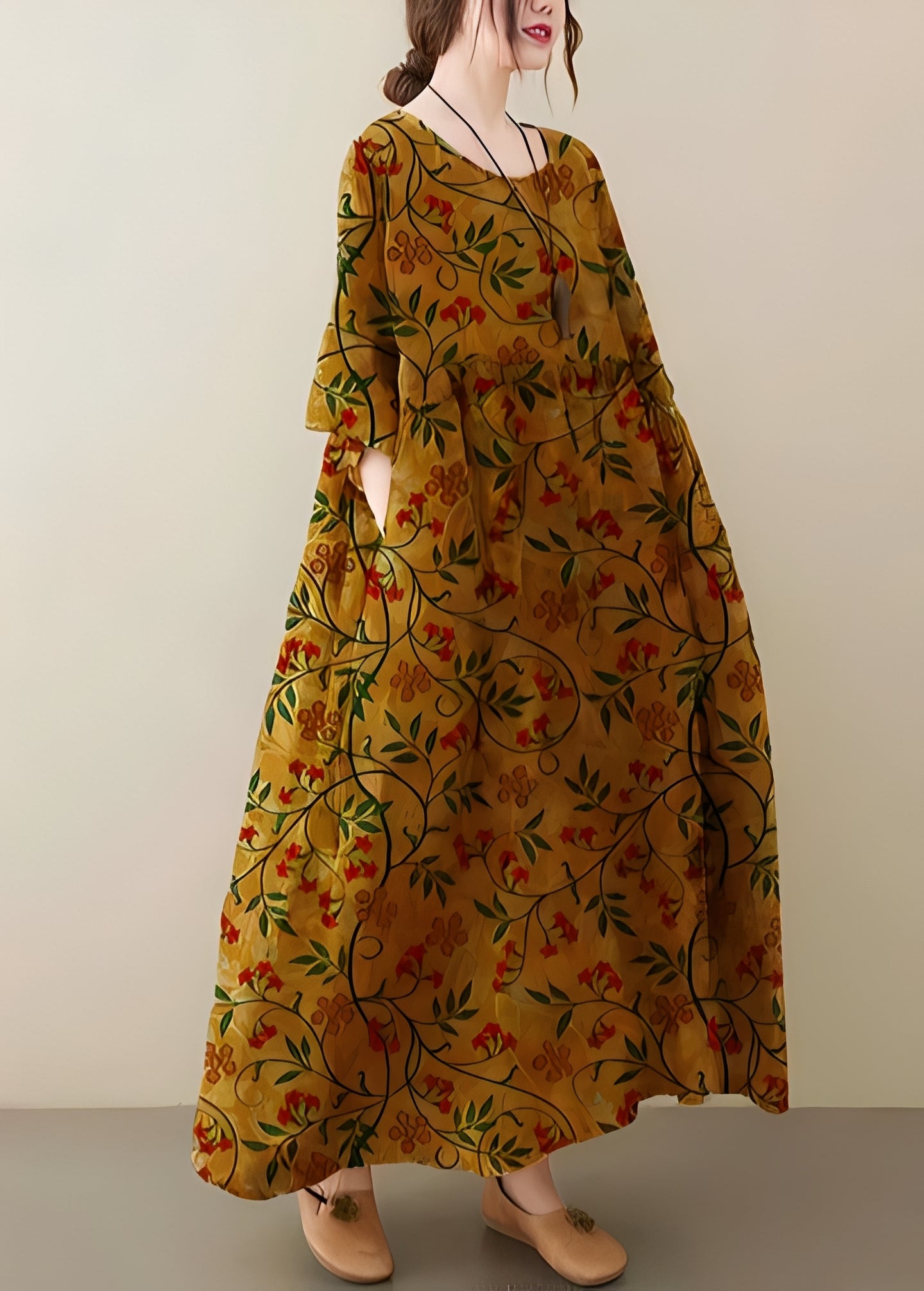 Mariam - Stilvolles, locker geschnittenes Damenkleid mit weitem Rock
