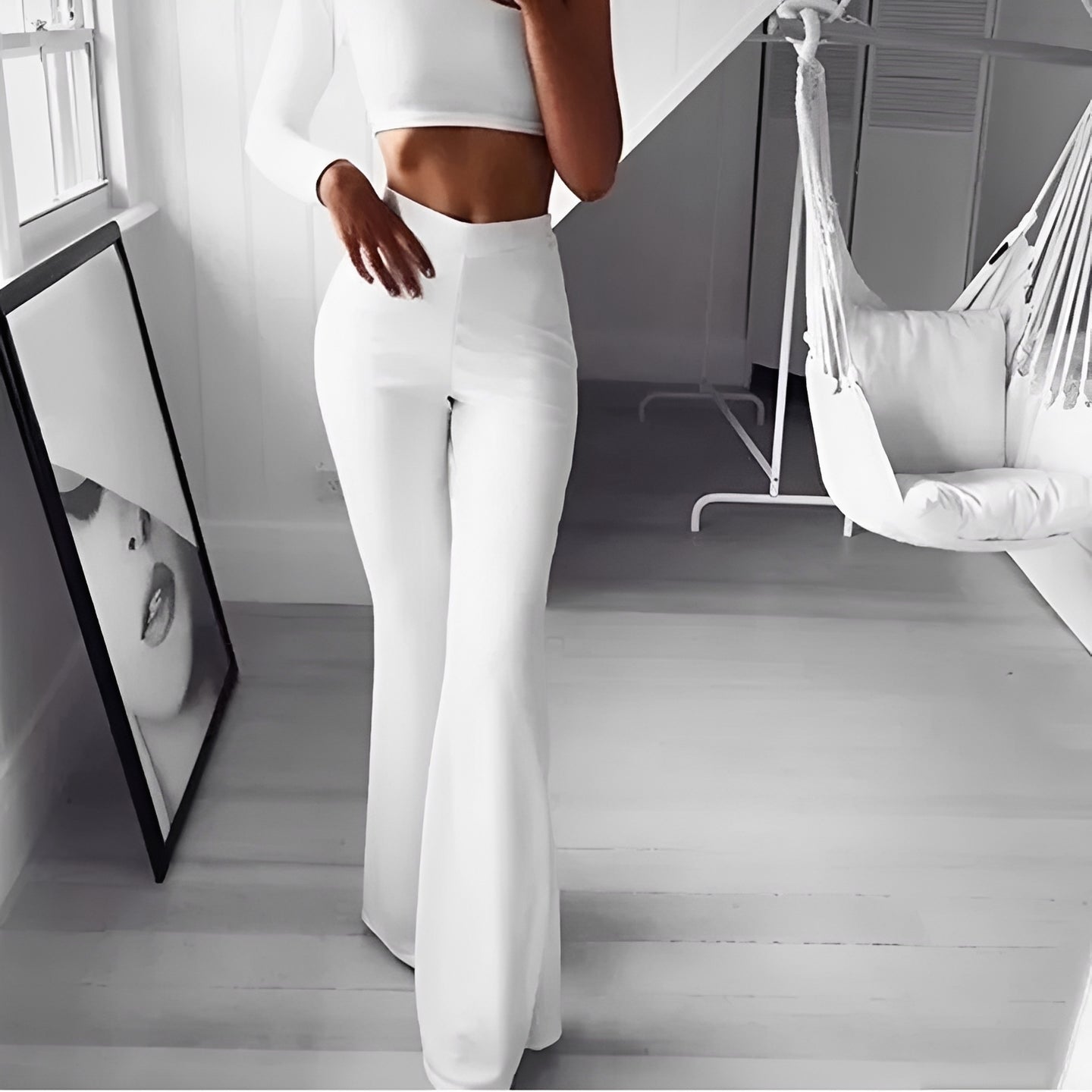Keiran - Elegante Hose mit ausgestelltem Bein und schmalem Schnitt