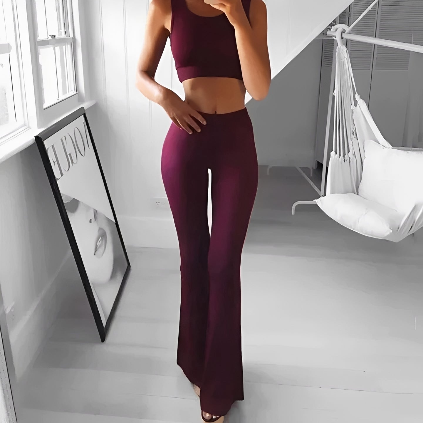Keiran - Elegante Hose mit ausgestelltem Bein und schmalem Schnitt