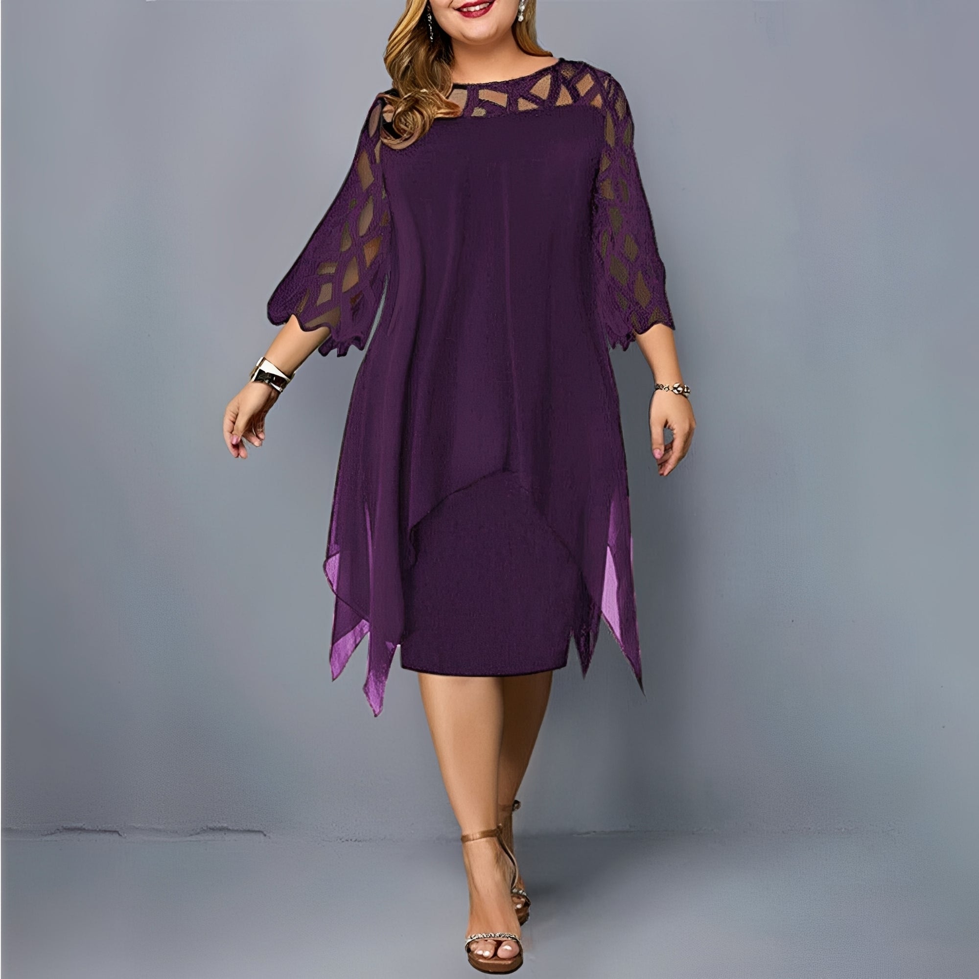 Eleanor - Elegantes Midikleid aus Chiffon