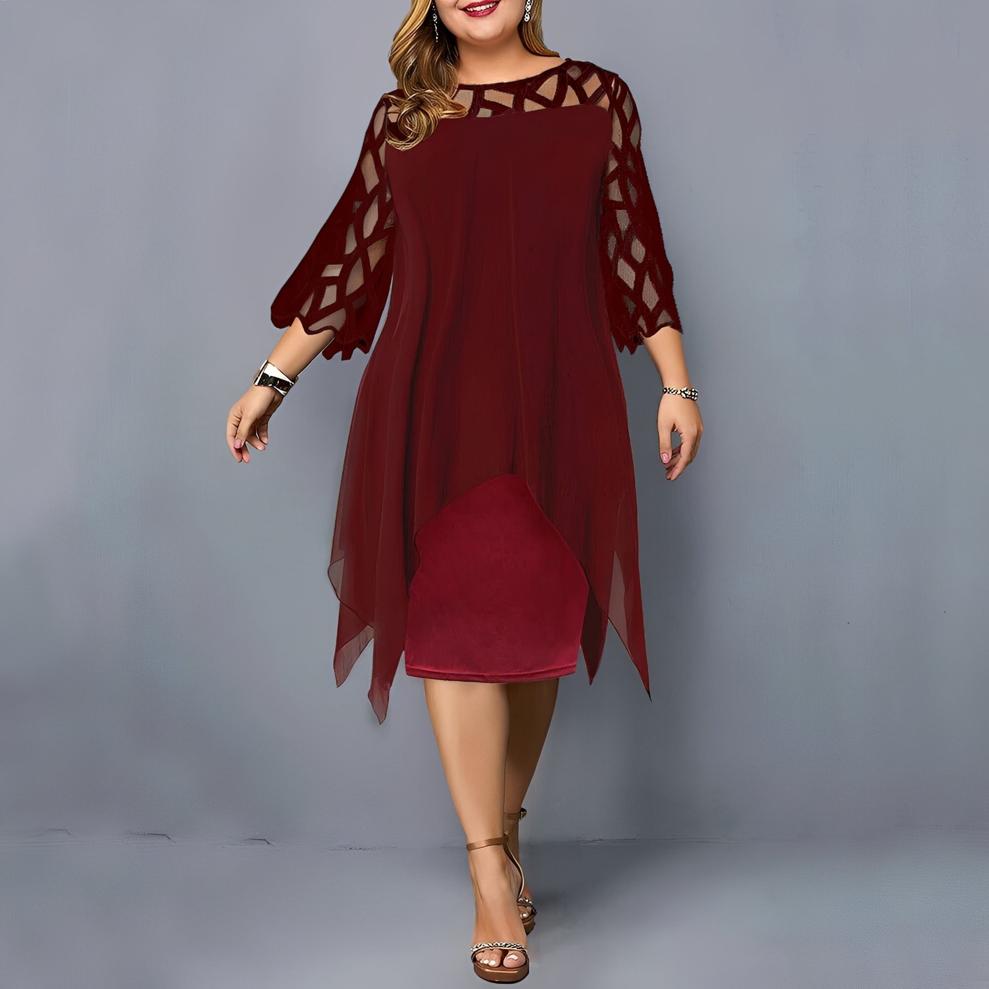 Eleanor - Elegantes Midikleid aus Chiffon